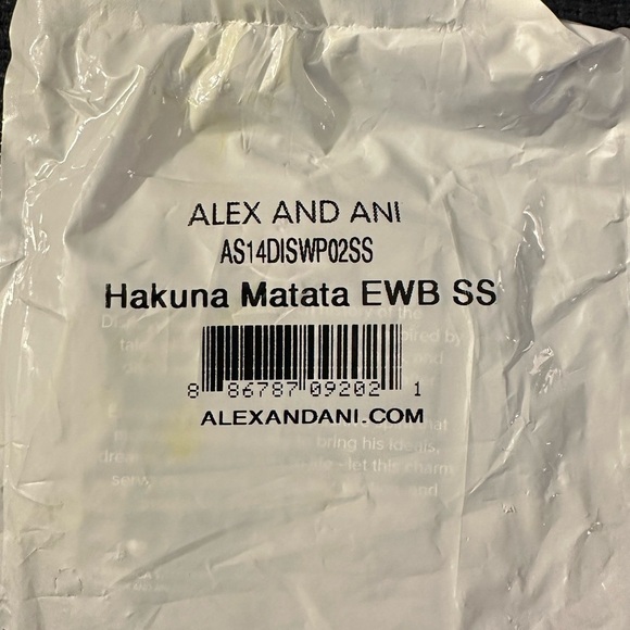 Alex and Ani Disney Parks “Hakuna Matata” Silver Bangle Bracelet - NWT - Rare!!! - Picture 5 of 5